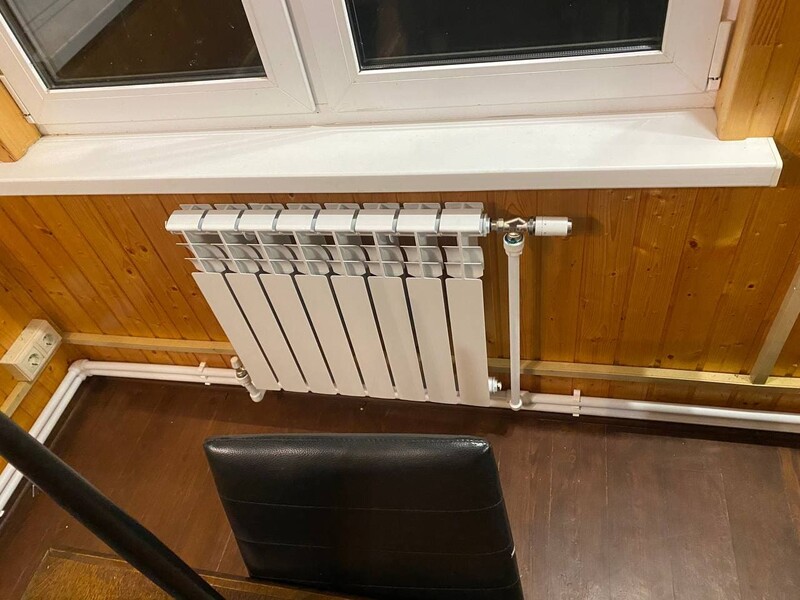Отопление от газгольдера в Электростали под ключ - алюминиевые радиаторы